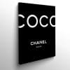 Coco Chanel fond noir tableau photo vertical 9895379939292