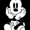 tableau photo vertical black mickey 4658162367329