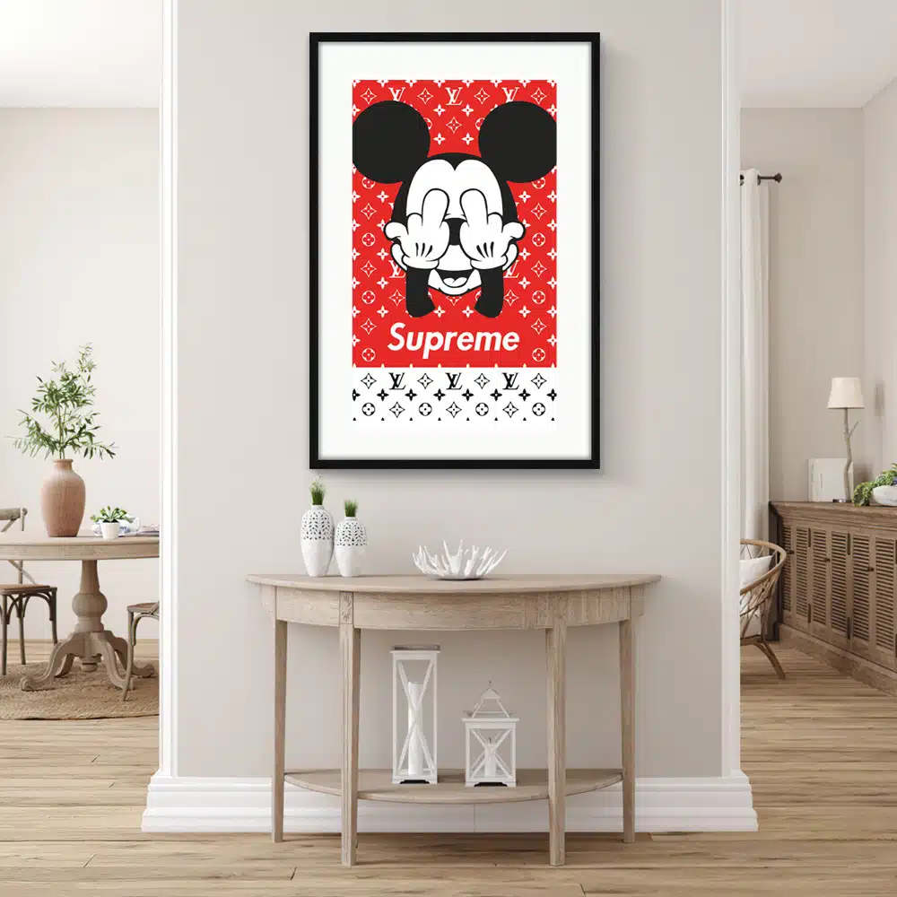 tableau photo vertical mickey supreme 4152381373742