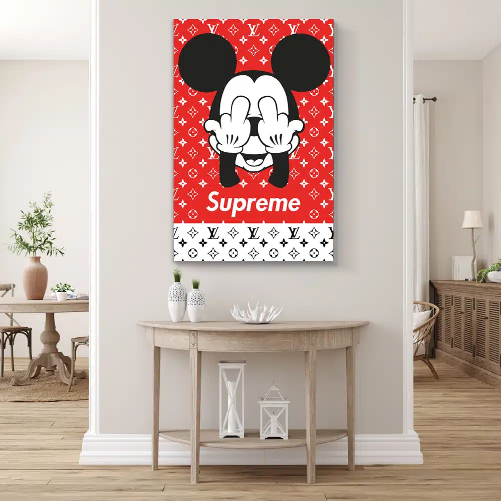 tableau photo vertical mickey supreme 4152381373742