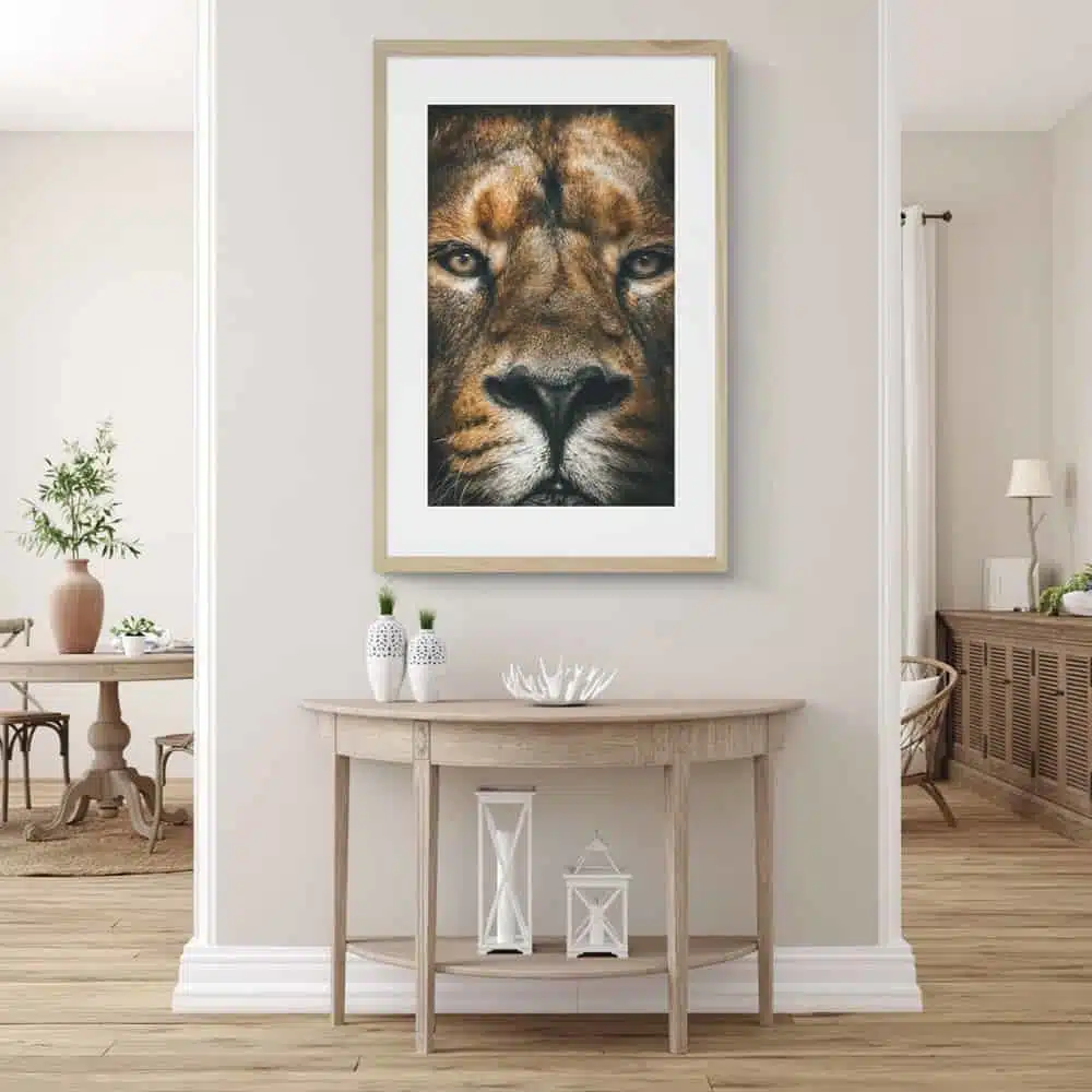 tableau photo vertical tete lion 9218528782697