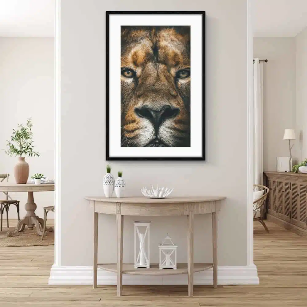 tableau photo vertical tete lion 9218528782697