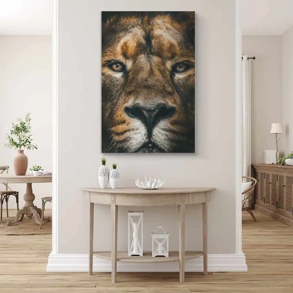tableau photo vertical tete lion 9218528782697