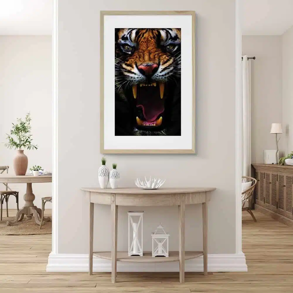 tableau photo vertical tete tigre 5545675732661