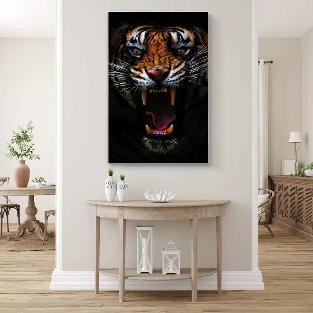 tableau photo vertical tete tigre 5545675732661