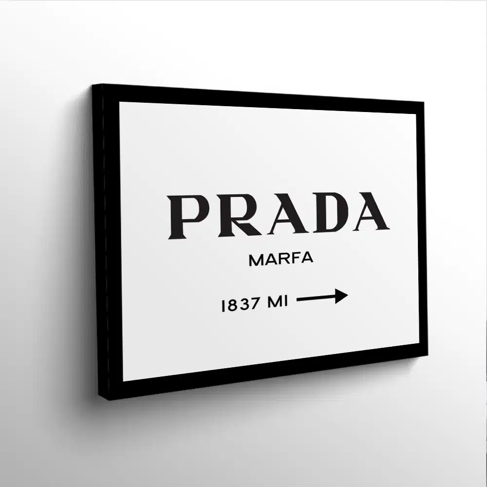 tableau cadre Prada Marfa affiche