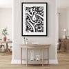 tableau calligraphie lettre arabe toile cadre