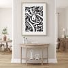 tableau calligraphie lettre arabe toile cadre