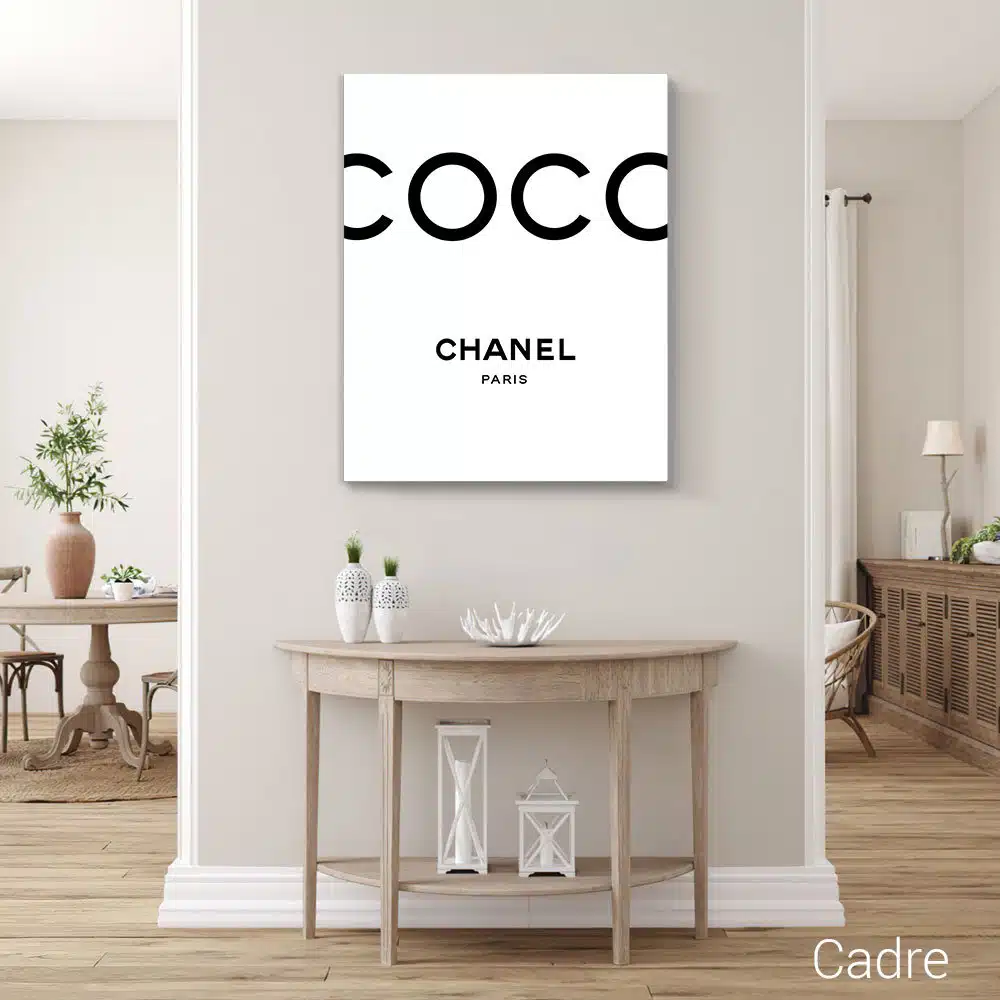 tableau Coco Chanel Mademoiselle cadre toile