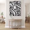 tableau calligraphie lettre arabe toile cadre
