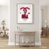 tableau cadre photo illustration sac Chanel rouge
