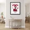 tableau cadre photo illustration sac Chanel rouge