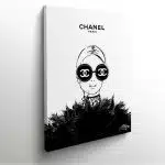 tableau sur toile Chanel la femme en noir