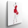 tableau photo Valentino cadre illustration petite robe rouge