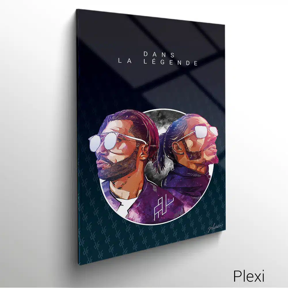 tableau photo sur plexi PNL dans la légende