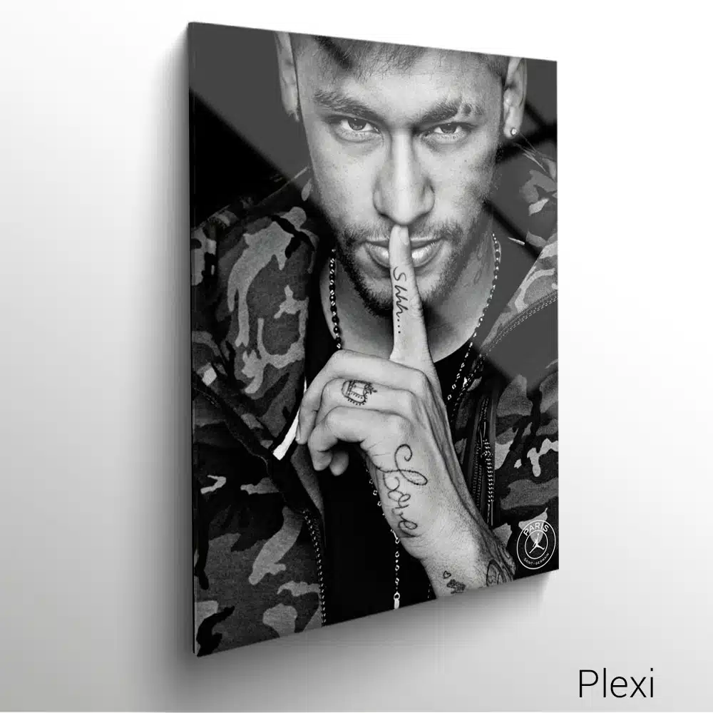 tableau photo cadre toile plexi Portrait Neymar JR au PSG 2022