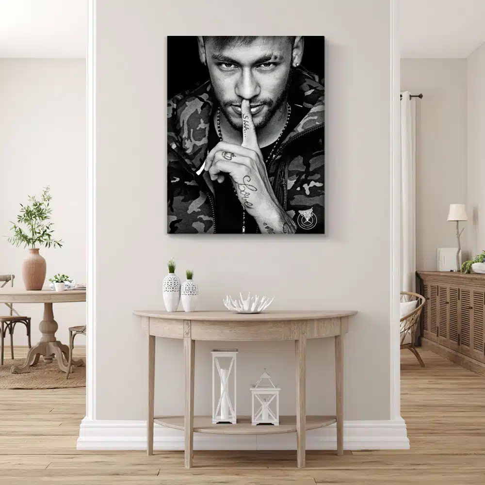 tableau photo cadre toile plexi Portrait Neymar JR au PSG 2022