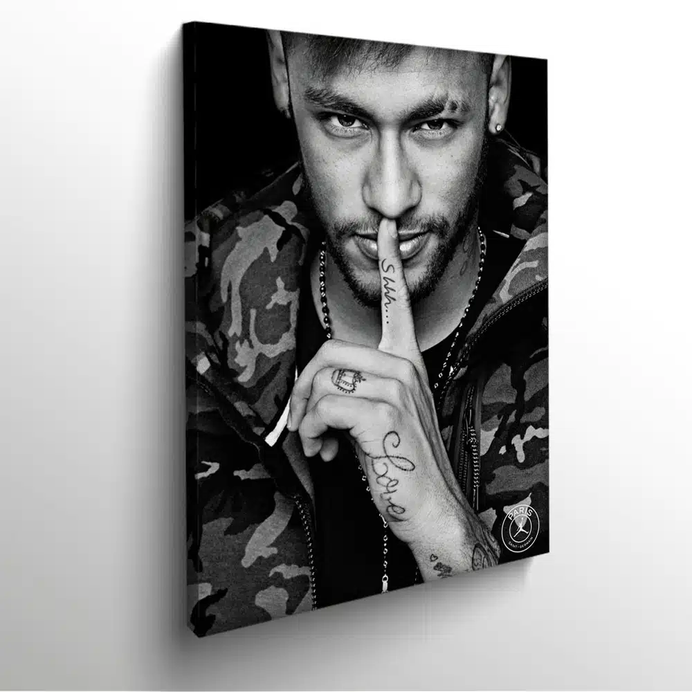 tableau photo cadre toile plexi Portrait Neymar JR au PSG 2022