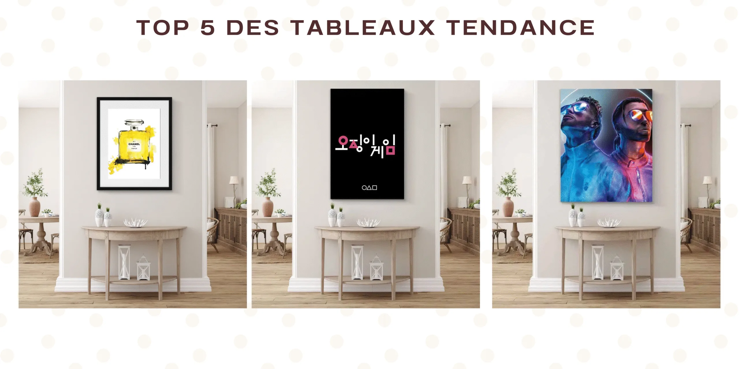 Tableaux tendance pour une décoration moderne ! Le Top 5 sur montableau.fr