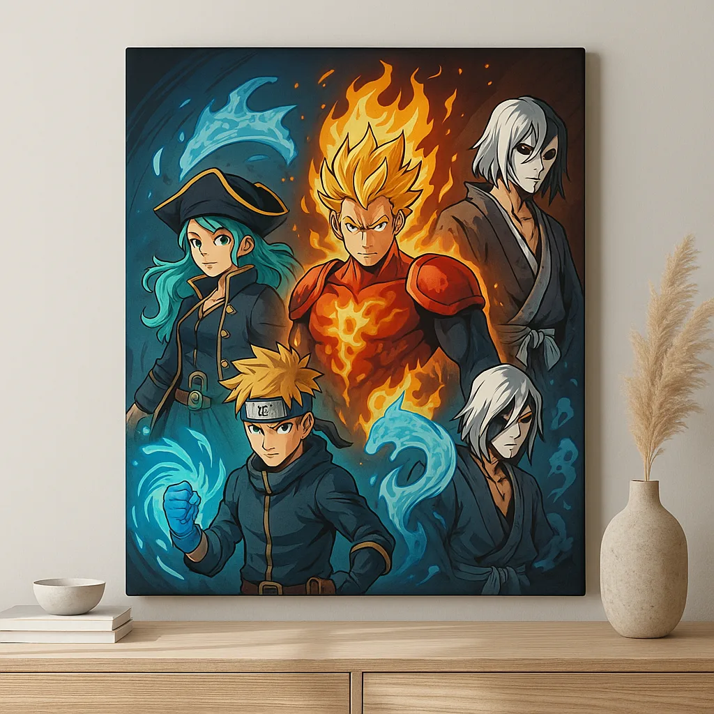 Tableaux déco des héros de dessins animés : One Piece, Naruto, Stitch et plus pour une touche unique